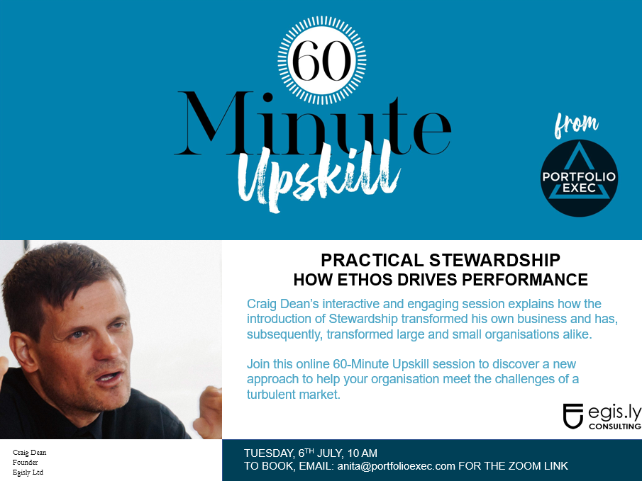 60-Minute Upskill Session - Practical Stewardship: How Ethos Drives Performance